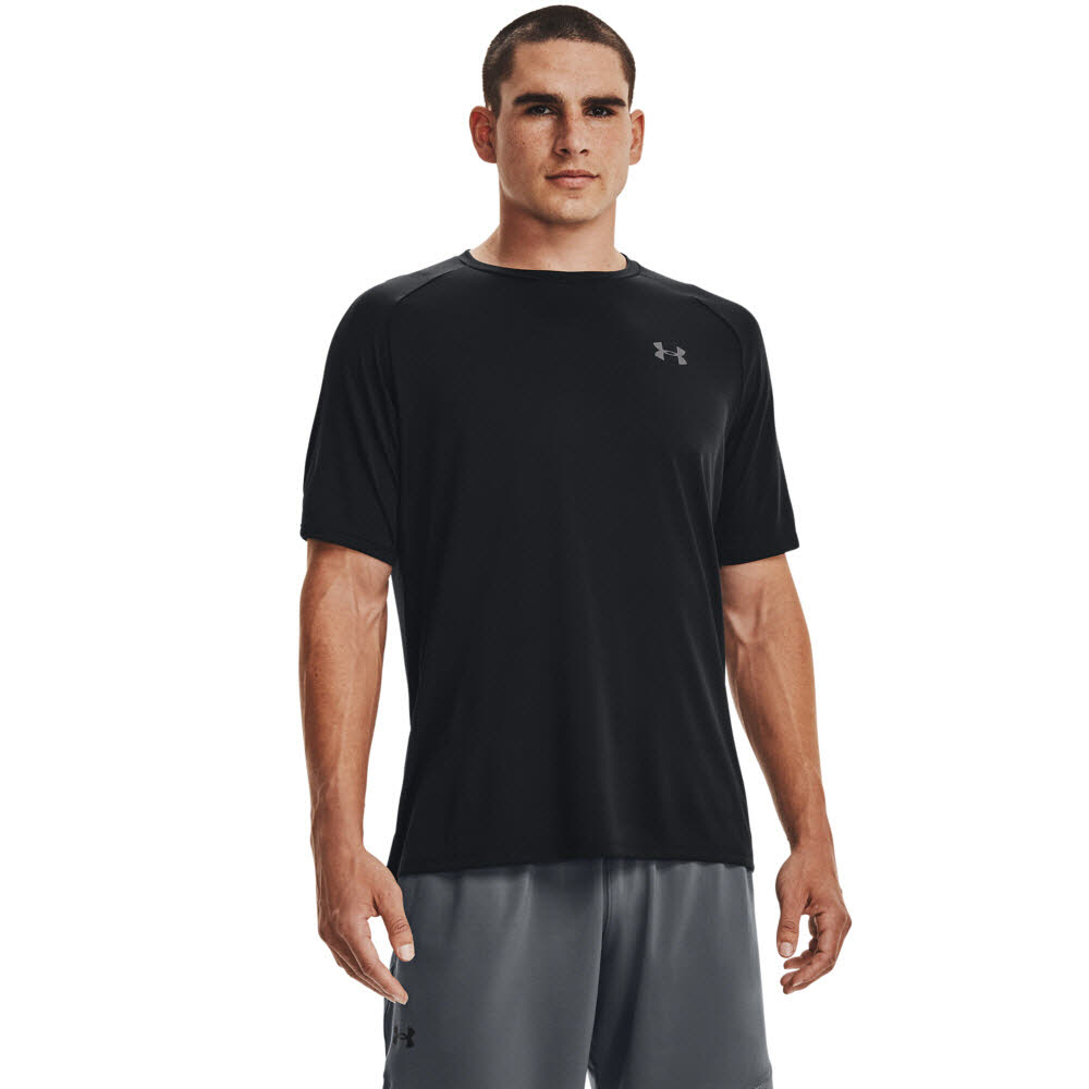 UA Tech 2.0 SS Tee-BLK,Black/Gr