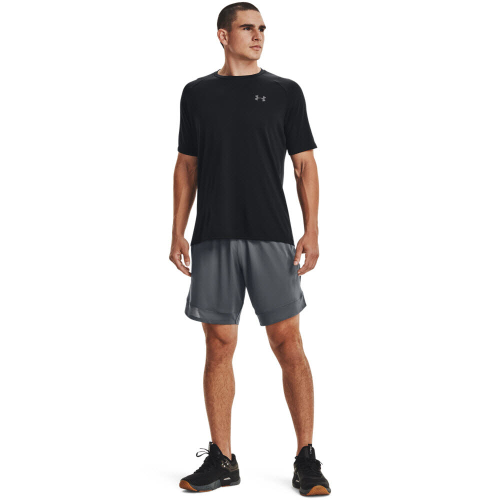 UA Tech 2.0 SS Tee-BLK,Black/Gr
